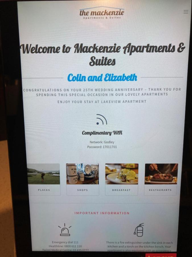 The Mackenzie Suites بحيرة تيكابو المظهر الخارجي الصورة